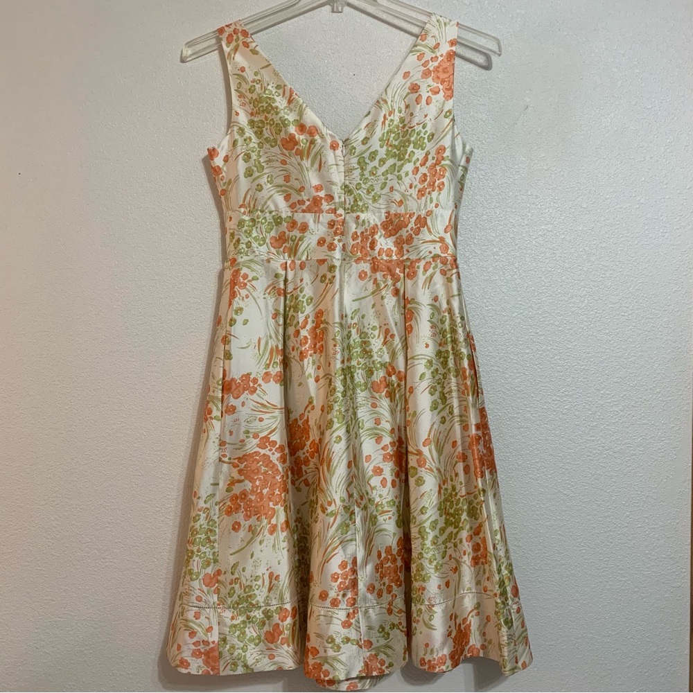Talbots Floral Mini Dress - Orange and Green